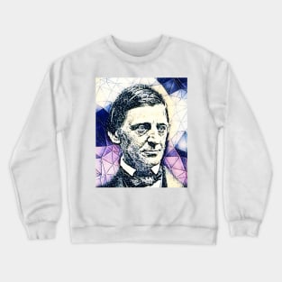 Ralph Waldo Emerson Colourful Portrait | Ralph Waldo Emerson Artwork 14 Crewneck Sweatshirt